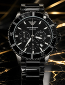 NOVIDADE EM PROMOÇÃO Relógio Arman All Black 100% Funcional Todo em Aço Inoxidável Luxo e Destaque + FRETE GRÁTIS