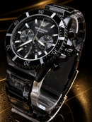 NOVIDADE EM PROMOÇÃO Relógio Arman All Black 100% Funcional Todo em Aço Inoxidável Luxo e Destaque + FRETE GRÁTIS