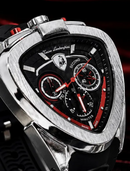 MEGA PROMOÇÃO Relógio Lambo 100% Funcional Mostrador Preto Detalhes Vermelho Luxo e Destaque + FRETE GRÁTIS