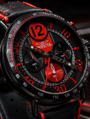 LANÇAMENTO Invicta Racing Chronograph  Preto Detalhes Vermelho Luxo e Sofisticação + FRETE GRÁTIS