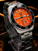 MEGA PROMOÇÃO Relógio Tag Aquaracer Professional Mostrador Laranja Aço Inox e Fundo de Vidro Luxo e Destaque + FRETE GRÁTIS