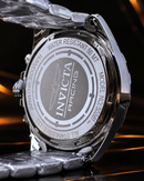 NOVIDADE Invicta Speedway Mostrador Aço Inox Mostrador Preto com Detalhes Laranja Luxo e Sofisticação + Frete Grátis