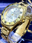 Relógio Masculino Oyster Perpetual Submariner Todo Dourado Luxo Prova D’água + FRETE GRÁTIS