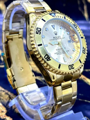 Relógio Masculino Oyster Perpetual Submariner Todo Dourado Luxo Prova D’água + FRETE GRÁTIS