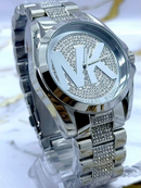 💎 MEGA PROMOÇÃO Relógio MK Prata Linha Diamante + Frete Grátis