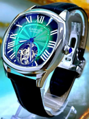 MEGA PROMOÇÃO Relógio CARTIER AUTOMÁTICO Linha Diamnete  Pulseira Couro Preta Luxo e Destaque + FRETE GRÁTIS