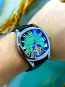 MEGA PROMOÇÃO Relógio CARTIER AUTOMÁTICO Linha Diamnete  Pulseira Couro Preta Luxo e Destaque + FRETE GRÁTIS