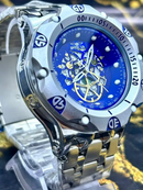 Relógio Invicta Hybrid Skeleton Aço Inox Mostrador Azul PROVA D’ÁGUA Grande, Robusto e Pesado + FRETE GRÁTIS