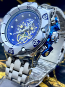 Relógio Invicta Hybrid Skeleton Aço Inox Mostrador Azul PROVA D’ÁGUA Grande, Robusto e Pesado + FRETE GRÁTIS