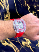 MEGA PROMOÇÃO Richard Mc Laren 100% Funcional Pulseira Silicone Vermelha Luxo + FRETE GRÁTIS