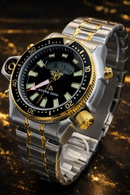 MEGA PROMOÇÃO Relógio Citize Promaster Aqualand Aço Inox Prata Detalhes Dourado Mostrador Preto 100% Funcional Digital e Analógico Luxo e Destaque + FRETE GRÁTIS