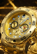 MEGA PROMOÇÃO Invicta Pro Diver BANHADO 18k Linha DIAMANTE + Frete Grátis