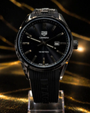 MEGA PROMOÇÃO Relógio Tag Carrera Todo Preto Pulseira Silicone Absurdamente Luxuoso e Sofisticado + FRETE GRÁTIS
