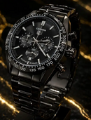 MEGA PROMOÇÃO Relógio Tag Carrera Todo Preto em Aço Inox Absurdamente Luxuoso e Sofisticado + FRETE GRÁTIS