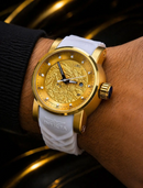 NOVIDADE  Relógio Invicta Yakuza Automático Pulseira Branca Fundo de Vidro + Luxo e Destaque + FRETE GRÁTIS