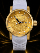NOVIDADE  Relógio Invicta Yakuza Automático Pulseira Branca Fundo de Vidro + Luxo e Destaque + FRETE GRÁTIS