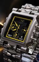 MEGA PROMOÇÃO Relógio Tank Minute Machine 100% Funcional Preto com Detalhes Amarelo Luxo e Destaque + FRETE GRÁTIS