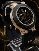MEGA PROMOÇÃO Relógio BVG Diagono Titanium Pulseira Silicone Preta Caixa Bronze 100% FUNCIONAL  Luxo e Destaque + FRETE GRÁTIS