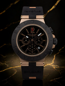 MEGA PROMOÇÃO Relógio BVG Diagono Titanium Pulseira Silicone Preta Caixa Bronze 100% FUNCIONAL  Luxo e Destaque + FRETE GRÁTIS