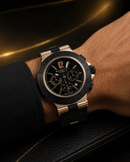 MEGA PROMOÇÃO Relógio BVG Diagono Titanium Pulseira Silicone Preta Caixa Bronze 100% FUNCIONAL  Luxo e Destaque + FRETE GRÁTIS