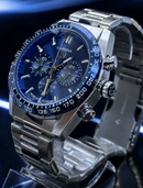 MEGA PROMOÇÃO Relógio Tag Carrera Prata Mostrador Azul em Aço Inox Absurdamente Luxuoso e Sofisticado + FRETE GRÁTIS