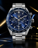 MEGA PROMOÇÃO Relógio Tag Carrera Prata Mostrador Azul em Aço Inox Absurdamente Luxuoso e Sofisticado + FRETE GRÁTIS