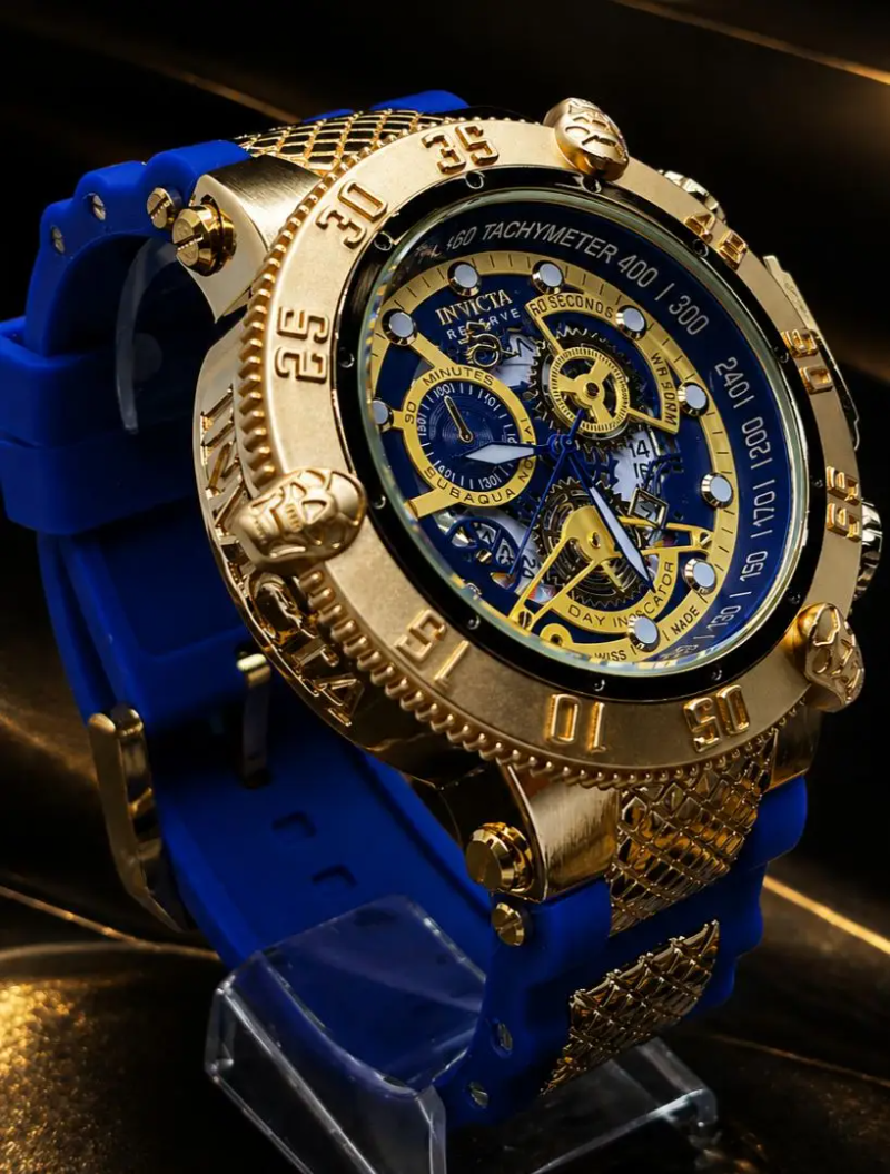 MEGA PROMOÇÃO Relógio Invicta Subaqua Noma III Pulseira Silicone Azul Luxo e Destaque + FRETE GRÁTIS