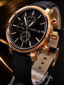 Relógio Fossil Rhett Original Ouro Rosa Mostrador Preto Luxo e Sofisticação + Frete Grátis