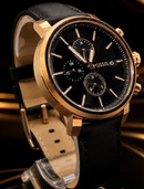 Relógio Fossil Rhett Original Ouro Rosa Mostrador Preto Luxo e Sofisticação + Frete Grátis