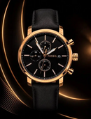 Relógio Fossil Rhett Original Ouro Rosa Mostrador Preto Luxo e Sofisticação + Frete Grátis