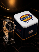Relógio Fossil Rhett Original Ouro Rosa Mostrador Preto Luxo e Sofisticação + Frete Grátis