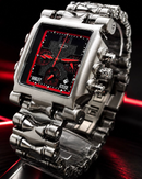 MEGA PROMOÇÃO Relógio Tank Minute Machine 100% Funcional Preto com Detalhes Vermelho Luxo e Destaque + FRETE GRÁTIS