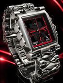 MEGA PROMOÇÃO Relógio Tank Minute Machine 100% Funcional Preto com Detalhes Vermelho Luxo e Destaque + FRETE GRÁTIS