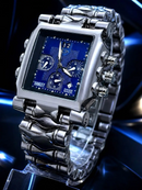 MEGA PROMOÇÃO Relógio Tank Minute Machine 100% Funcional Mostrador Azul Luxo e Destaque + FRETE GRÁTIS