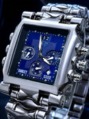 MEGA PROMOÇÃO Relógio Tank Minute Machine 100% Funcional Mostrador Azul Luxo e Destaque + FRETE GRÁTIS