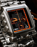 MEGA PROMOÇÃO Relógio Tank Minute Machine 100% Funcional Preto com Detalhes Laranja Luxo e Destaque + FRETE GRÁTIS