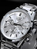 MEGA PROMOÇÃO Relógio Tag Carrera 42mm Prata Mostrador Branco em Aço Inox Luxuoso e Sofisticado + FRETE GRÁTIS