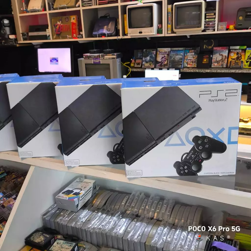 Ps2 slim com kit OPL completo + 50 Jogos + Memory card + 2 controles